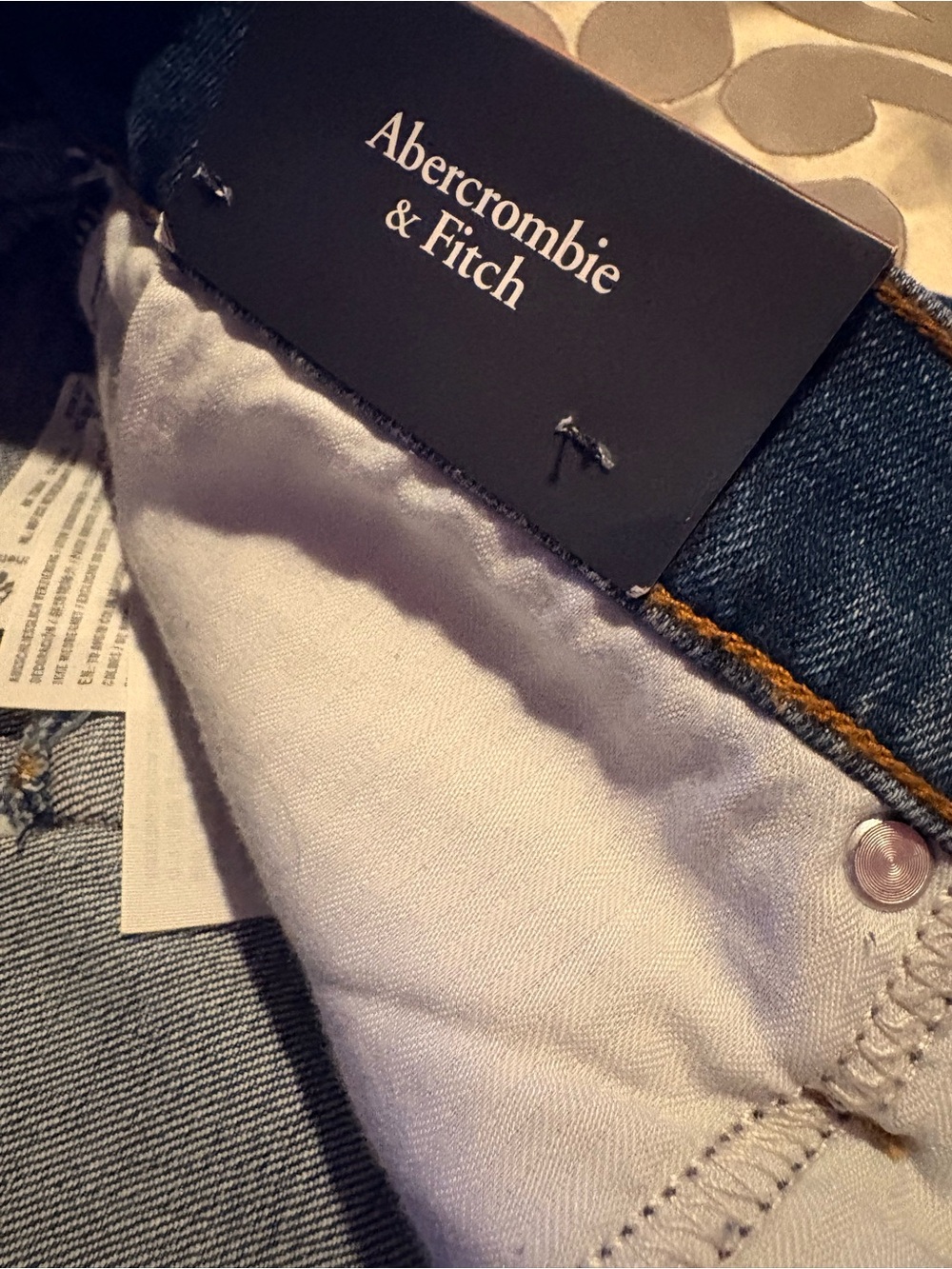 Abercrombie & Fitch Women's 24W NWT Curve Love Ankle Straight Dark Blue Jeans - Picture 7 of 9